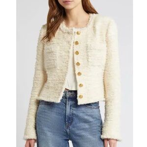 LoveShackFancy NWT size 8 LoveShackFancy Vermont tweed jacket